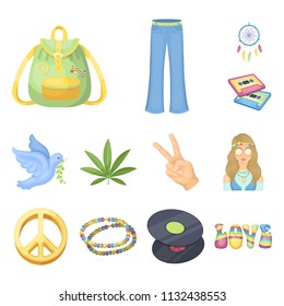 Happy and attribute cartoon icons in set collection for design. Happy and accessories vector symbol stock web illustration.
