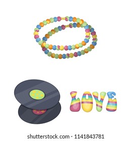 Happy and attribute cartoon icons in set collection for design. Happy and accessories vector symbol stock web illustration.