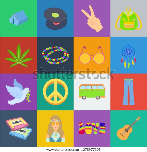 Happy\
and attribute cartoon icons in set collection for design. Happy and\
accessories vector symbol stock web\
illustration.