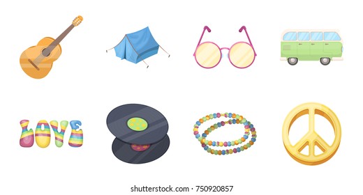 Happy and attribute icons in set collection for design. Happy and accessories vector symbol stock  illustration.