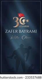 Feliz día de la victoria del 30 de agosto. (Traducción al turco: 30 Ağustos zafer bayramı kutlu olsun) 