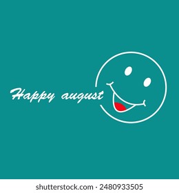 happy august vector template design illustration