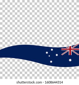 Happy Australia day 26 January (independence day). Flag of Australia  on isolated background. Can used for Greeting card, poster, banner concept, flyer, social media. Vector illustration. 