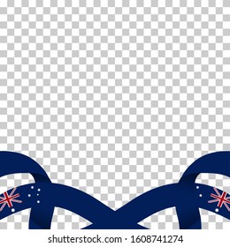 Happy Australia day 26 January (independence day). Flag of Australia  on isolated background. Can used for Greeting card, poster, banner concept, flyer, social media. Vector illustration. 