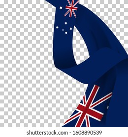 Happy Australia day 26 January (independence day). Flag of Australia  on isolated background. Can used for Greeting card, poster, banner concept, flyer, social media. Vector illustration.