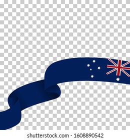 Happy Australia day 26 January (independence day). Flag of Australia  on isolated background. Can used for Greeting card, poster, banner concept, flyer, social media. Vector illustration.