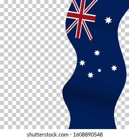 Happy Australia day 26 January (independence day). Flag of Australia  on isolated background. Can used for Greeting card, poster, banner concept, flyer, social media. Vector illustration.