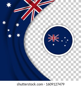 Happy Australia day 26 January (independence day). Flag of Australia  on isolated background. Can used for Greeting card, poster, banner concept, flyer, social media. Vector illustration.