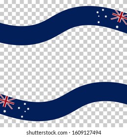 Happy Australia day 26 January (independence day). Flag of Australia  on isolated background. Can used for Greeting card, poster, banner concept, flyer, social media. Vector illustration.