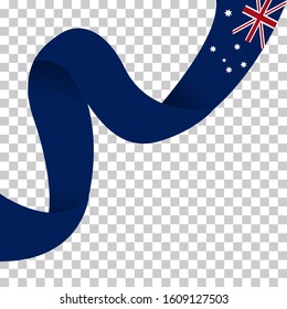 Happy Australia day 26 January (independence day). Flag of Australia  on isolated background. Can used for Greeting card, poster, banner concept, flyer, social media. Vector illustration.