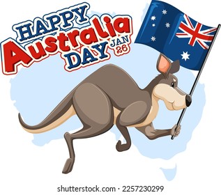 Happy Australia Day Banner Design illustration