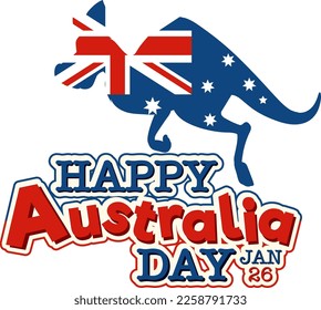 Happy Australia Day Banner Design illustration