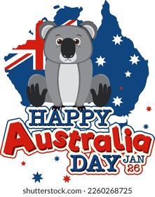 Happy Australia Day Banner Design illustration