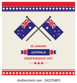 Happy Australia Day card in vector format. | independence day | Republic Day - Australia National Celebration Card, Background, Badges Vector Template