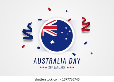 Happy Australia Day Celebration Illustraton templte design