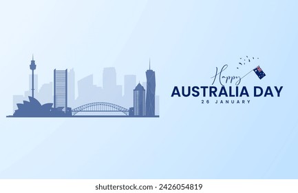 Happy Australia Day. Australia day creative design for social media post. Australia day ads design. 3D Illustration
