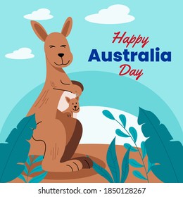 Happy Australia day design concept