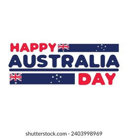 happy australia day design isolated
