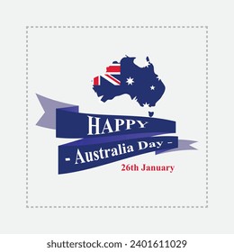 Happy Australia Day element template poster vector