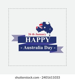Frohe Australien Tag Element Vorlage Poster Vektor