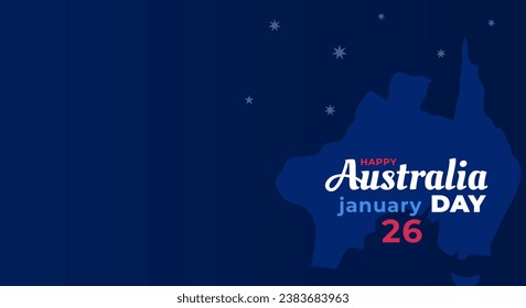 Happy Australia day. Greeting illustration vector design template for background, banner, advertising.