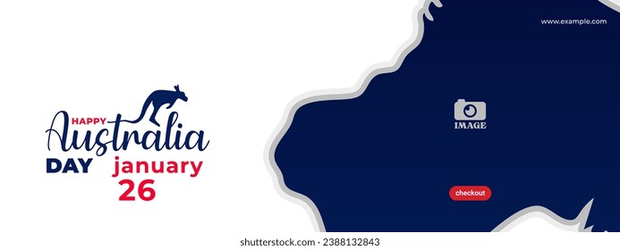 Happy Australia day. Greeting illustration vector design template for background, banner, advertising.