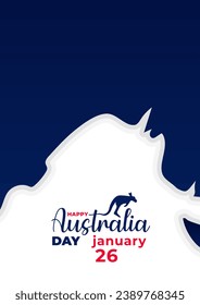 Happy Australia day. Greeting illustration vector design template for background, banner, advertising.