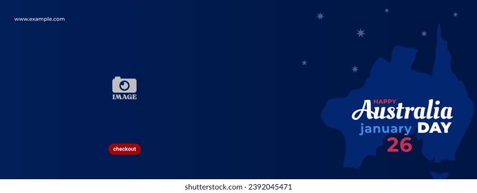 Happy Australia day. Greeting illustration vector design template for background, banner, advertising.
