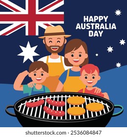 Happy Australia day Illustration art