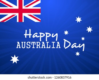 Happy Australia Day Illustration Background.