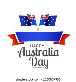 Happy Australia Day Illustration Background.