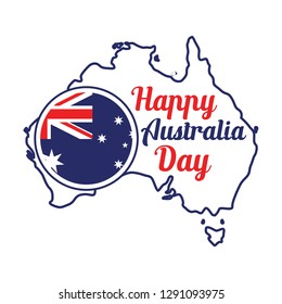 Happy Australia Day Illustration Vector