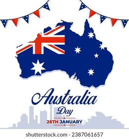 Happy Australia Day. The Day of Australia illustration vector background. Vector eps 10