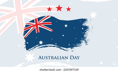 Happy Australia Day - independence day Poster. 26th of January. Australian Day celebration. Memorial Australia day vector design illustration.