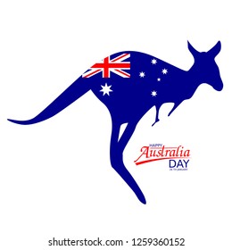happy australia day, kangaroo australia flag background