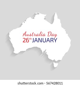 Happy Australia day lettering. Happy Australia Day Vector illustration. Suitable for Greeting card, poster and banner.
