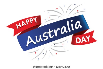 Happy Australia day logo - Vector illustration