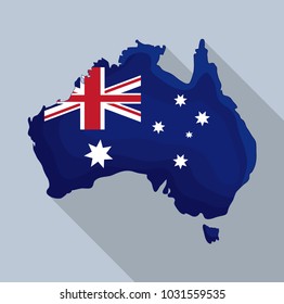 happy australia day map of australia
