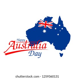 happy australia day, australia map