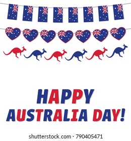 Happy Australia Day, vector greeting card