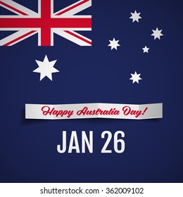 Happy Australia Day vector illustration, January 26