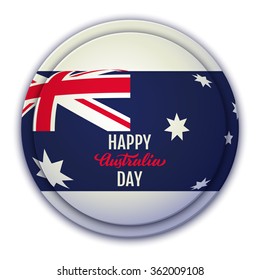 Happy Australia Day vector illustration, January 26