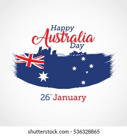 Happy Australia Day Vector illustration. Suitable for Greeting card, poster and banner.