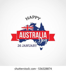 Happy Australia Day Vector illustration. Suitable for Greeting card, poster and banner.
