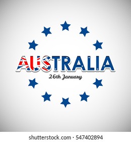 Happy Australia Day Vector illustration. Suitable for Greeting card, poster and banner.