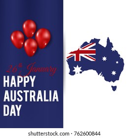 Happy Australia Day vector illustration.  