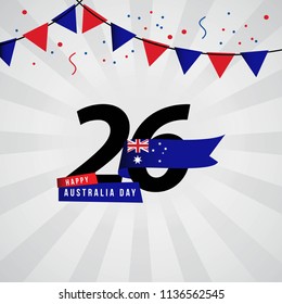 Happy Australia Day Vector Template Design Illustration