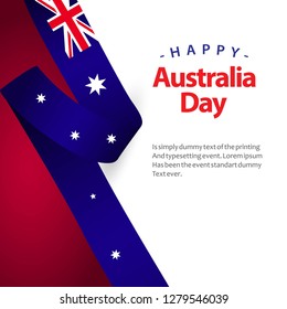 Happy Australia Day Vector Template Design Illustration