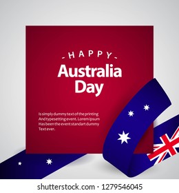 Happy Australia Day Vector Template Design Illustration