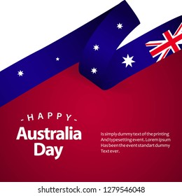 Happy Australia Day Vector Template Design Illustration